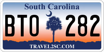 SC license plate BTO282