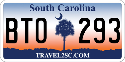 SC license plate BTO293