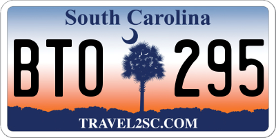 SC license plate BTO295
