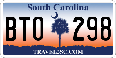 SC license plate BTO298