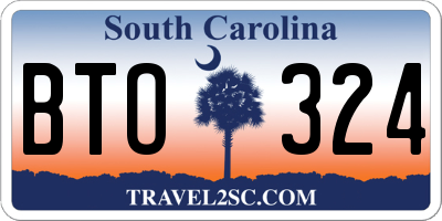 SC license plate BTO324