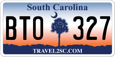 SC license plate BTO327