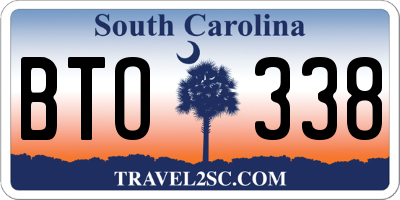 SC license plate BTO338