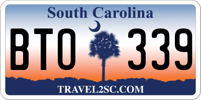SC license plate BTO339
