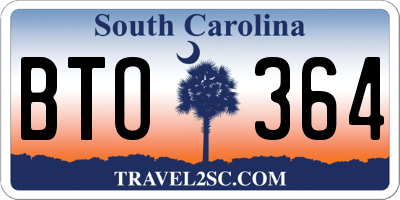 SC license plate BTO364