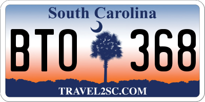SC license plate BTO368