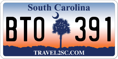 SC license plate BTO391