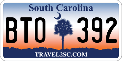 SC license plate BTO392
