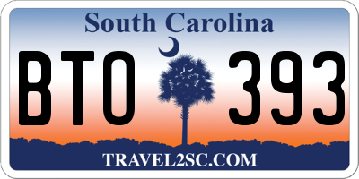 SC license plate BTO393