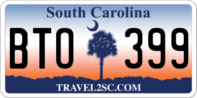 SC license plate BTO399