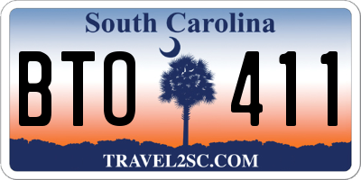 SC license plate BTO411
