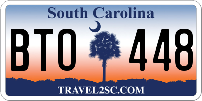 SC license plate BTO448