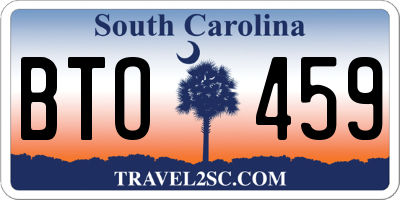 SC license plate BTO459