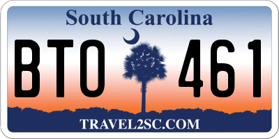 SC license plate BTO461