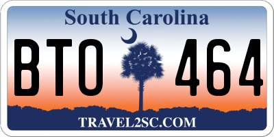 SC license plate BTO464