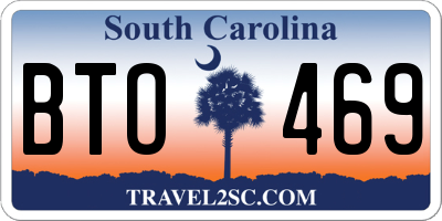 SC license plate BTO469