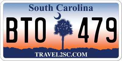 SC license plate BTO479