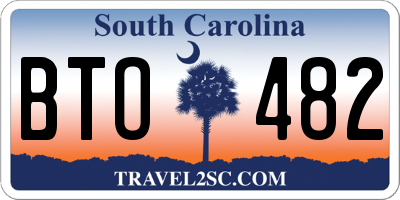 SC license plate BTO482