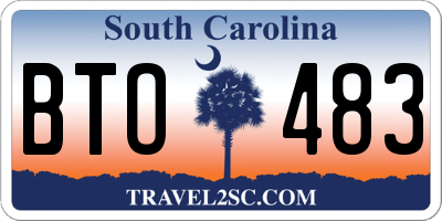 SC license plate BTO483