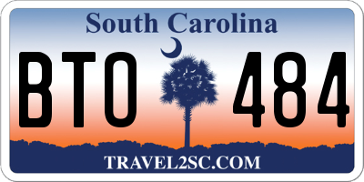 SC license plate BTO484