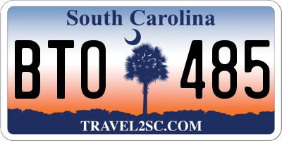 SC license plate BTO485