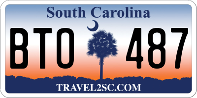 SC license plate BTO487
