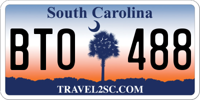 SC license plate BTO488