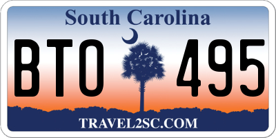 SC license plate BTO495