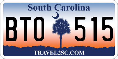 SC license plate BTO515