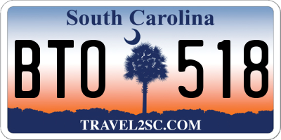 SC license plate BTO518