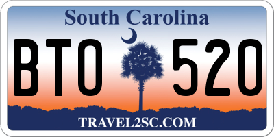 SC license plate BTO520