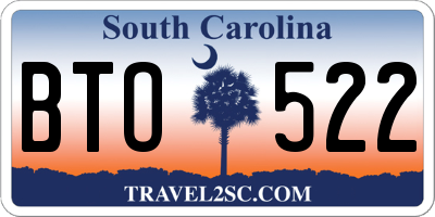 SC license plate BTO522
