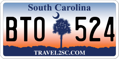 SC license plate BTO524