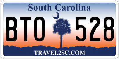 SC license plate BTO528