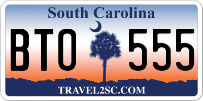 SC license plate BTO555