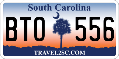 SC license plate BTO556