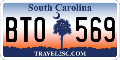 SC license plate BTO569