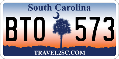 SC license plate BTO573