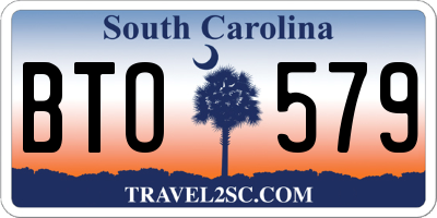 SC license plate BTO579