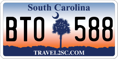 SC license plate BTO588