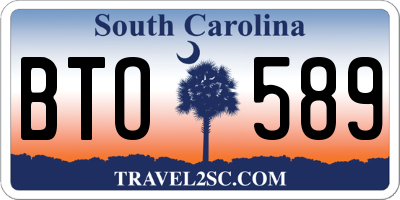 SC license plate BTO589