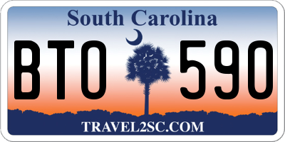 SC license plate BTO590