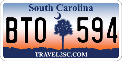 SC license plate BTO594