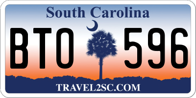 SC license plate BTO596