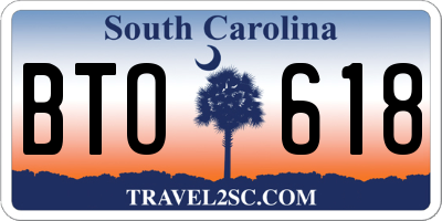 SC license plate BTO618