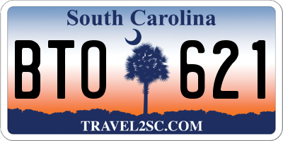 SC license plate BTO621