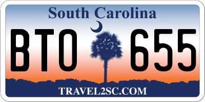 SC license plate BTO655