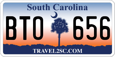SC license plate BTO656