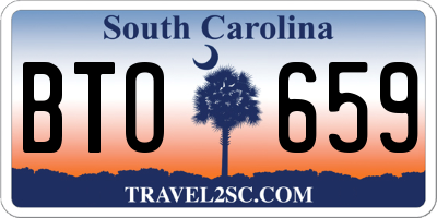 SC license plate BTO659