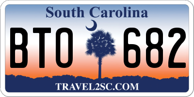 SC license plate BTO682